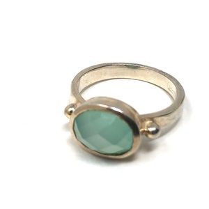 BARONI sterling silver and chalcedony ring, size ~6